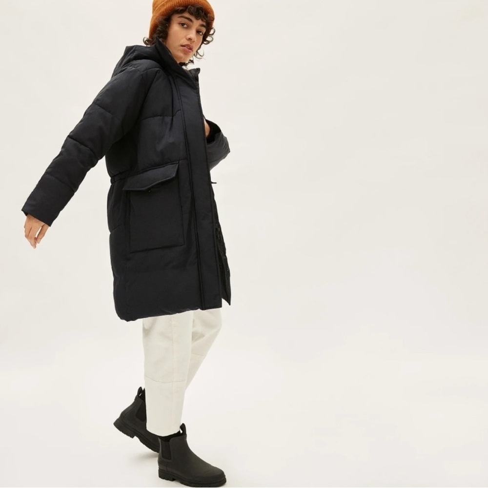Everlane ReNew Long Puffer Jacket XXS Black